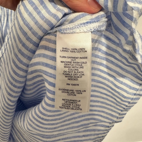 Vineyard Vines Linen Striped Pintuck Dress - Picture 5 of 5